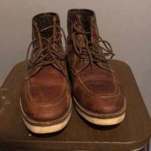 ASOS design lace up boots in brown leather